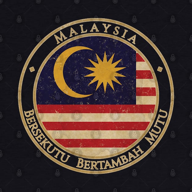 Vintage Malaysia Asia Asian Flag by DragonXX